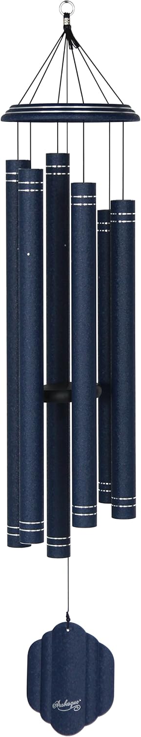 Arabesque by Wind River - 59 inch Sapphire Wind Chime for Patio, Backyard, Garden, and Outdoor décor (Aluminum Chime) Made in The USA