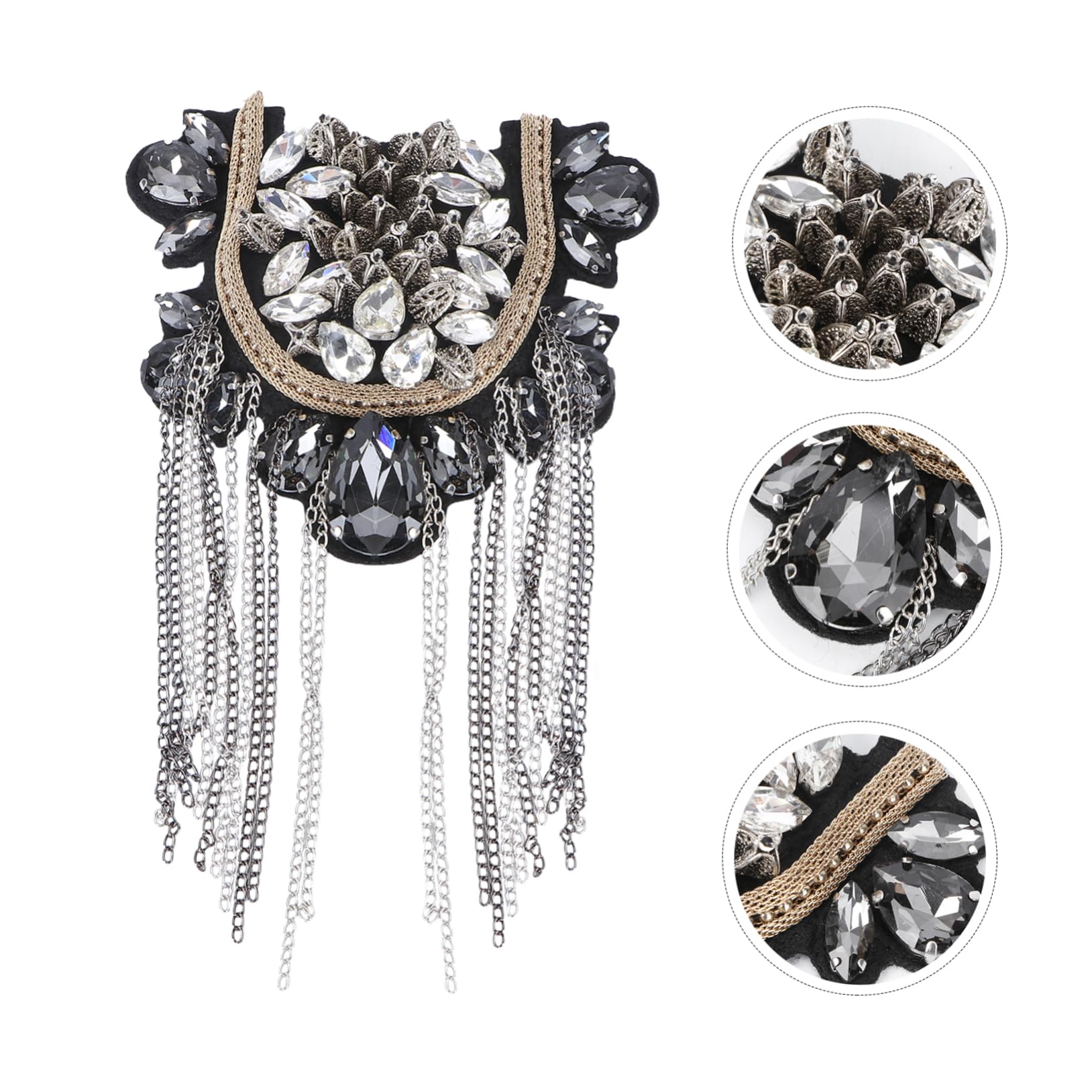 VILLCASE 3piezas Accesorios De Costura Parche De Alfiletero Borlas y Tachuelas Para Ropa y Sombreros Diseño y Elegante