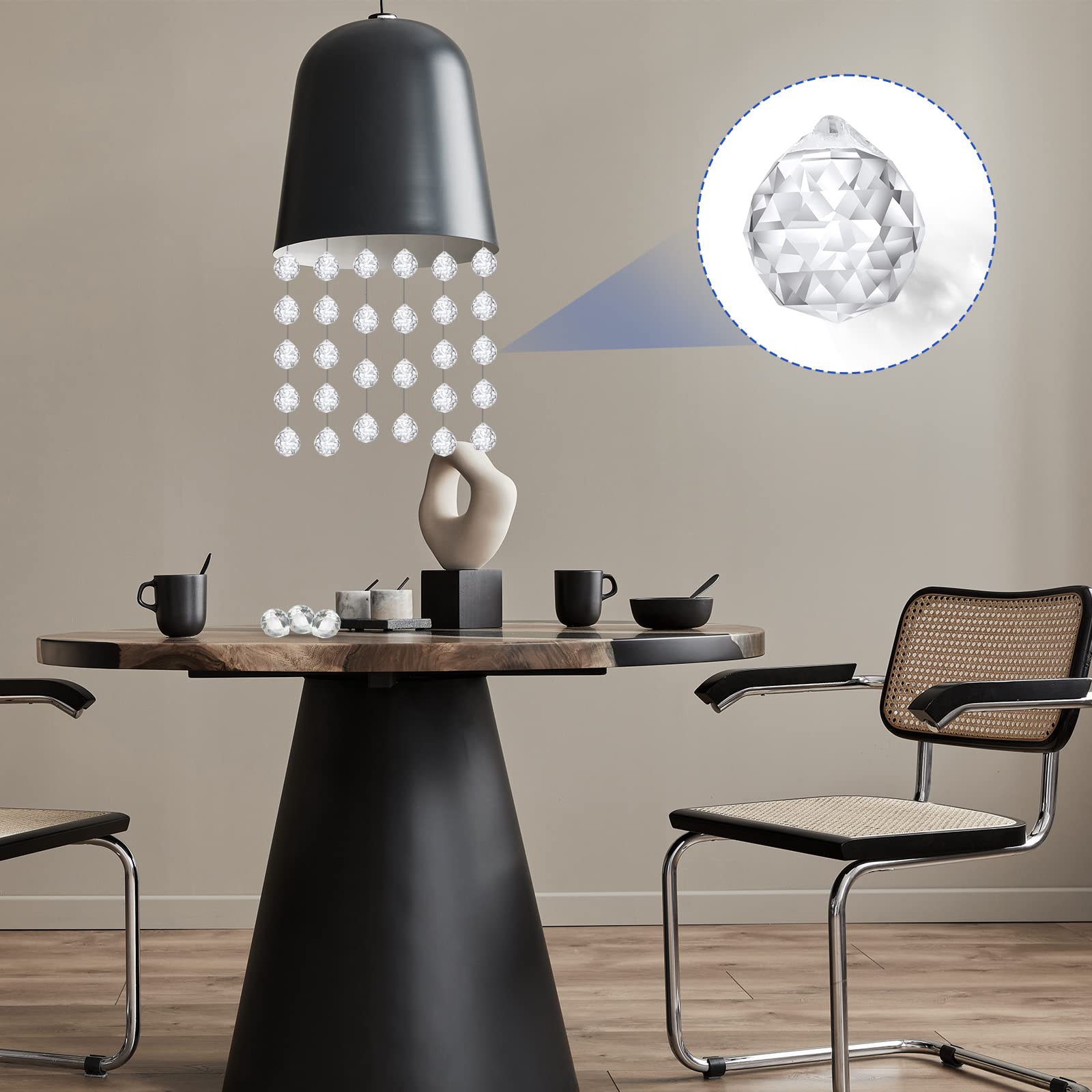 Didaey Lot De 30 Boules De Cristal De 20 Mm - Prisme Arc-en-ciel