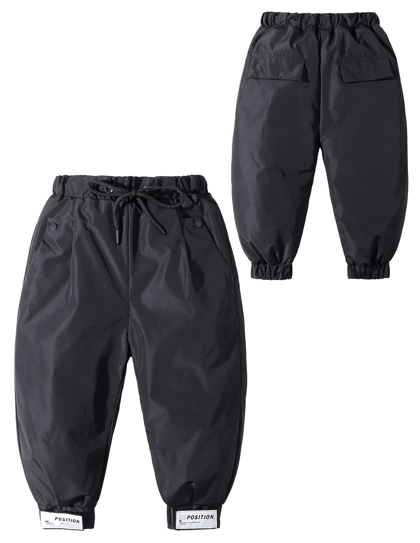 Happy Cherry Kinder Daunenhose Winter Dicke Schneehose Baby Gefütterte Warme Hose Winddicht Outdoorhose