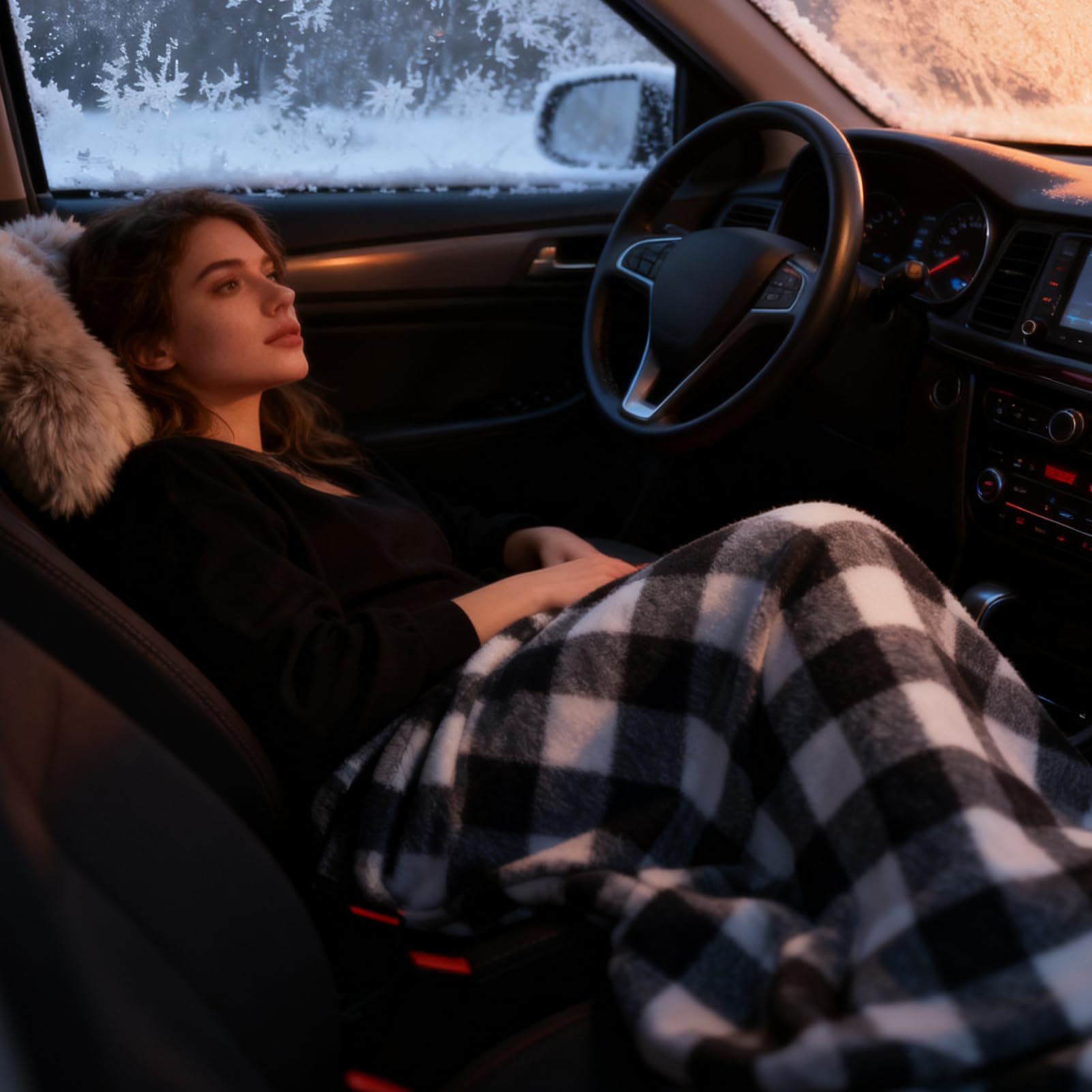 Coperta Elettrica Riscaldata Per Auto Spegnimento Automatico Morbida | 12V Coperta Elettrica Riscaldante per Veicoli Per Anziani, Uomini, Donne, Campeggio, Pendolarismo, Viaggi Stradali,