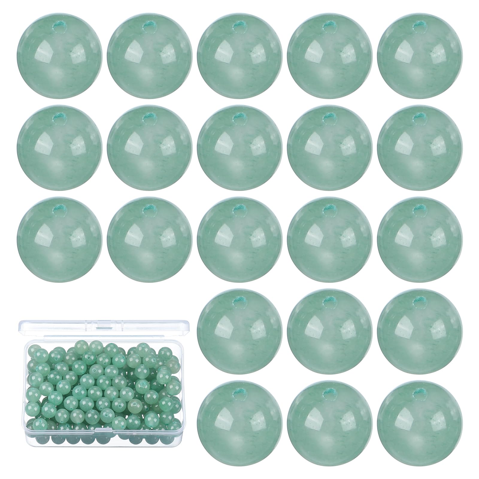 Perles en pierre naturelle d'aventurine verte 8mm pour bracelet et fabrication bijoux DIY