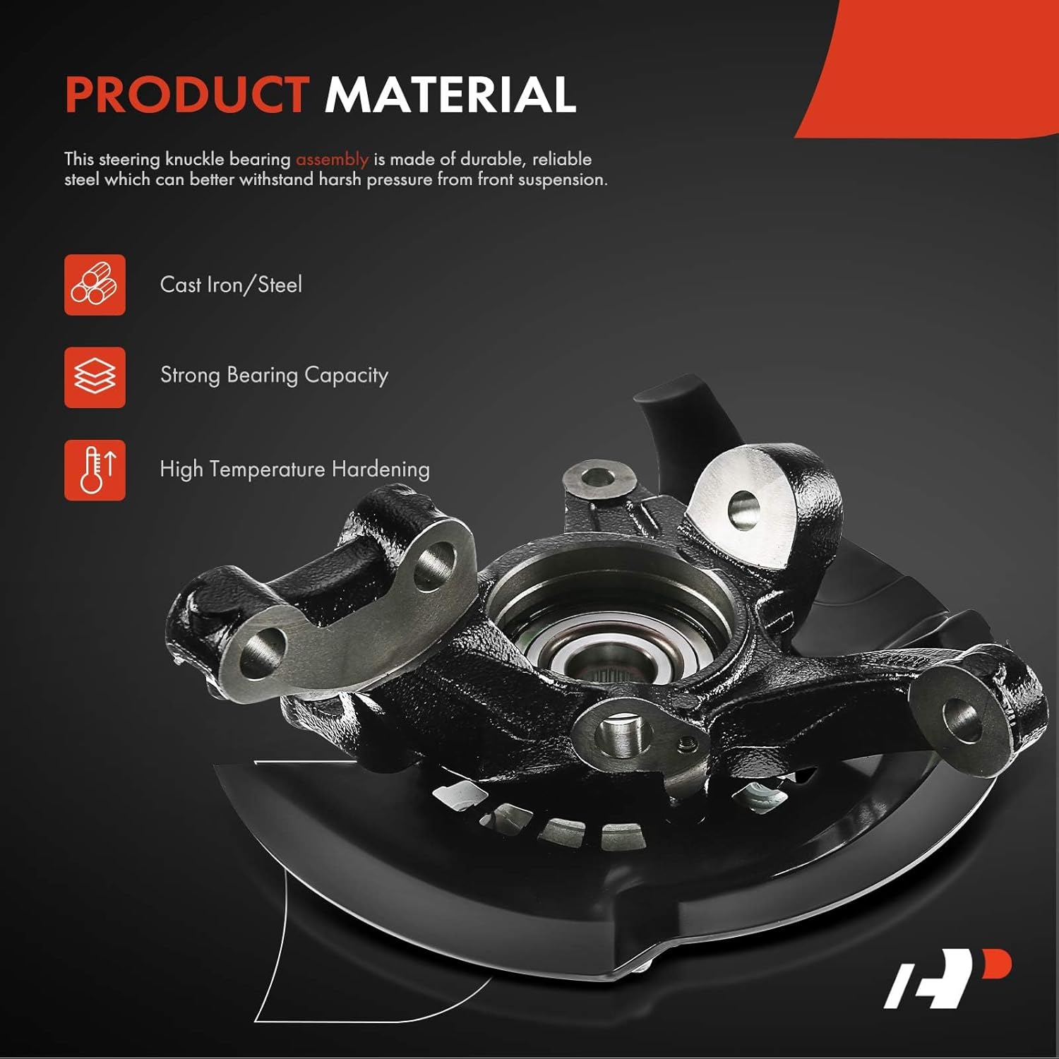 A-Premium Front Left Steering Knuckle & Wheel Bearing Hub Assembly Compatible with Toyota Camry 2004 2005 2006, L4 2.4L Engine Only, U.S.A Built, Driver Side