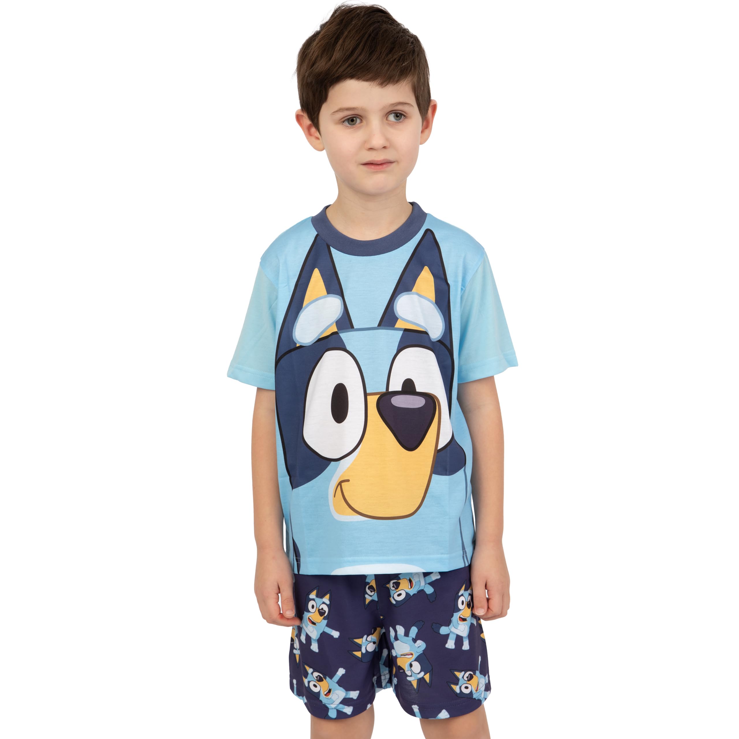 Bluey Pijama Niños | Pack De 2 Pijamas Niños | Pijama Niño Manga Corta Bingo | Edades De 18 Meses hasta 8 Años