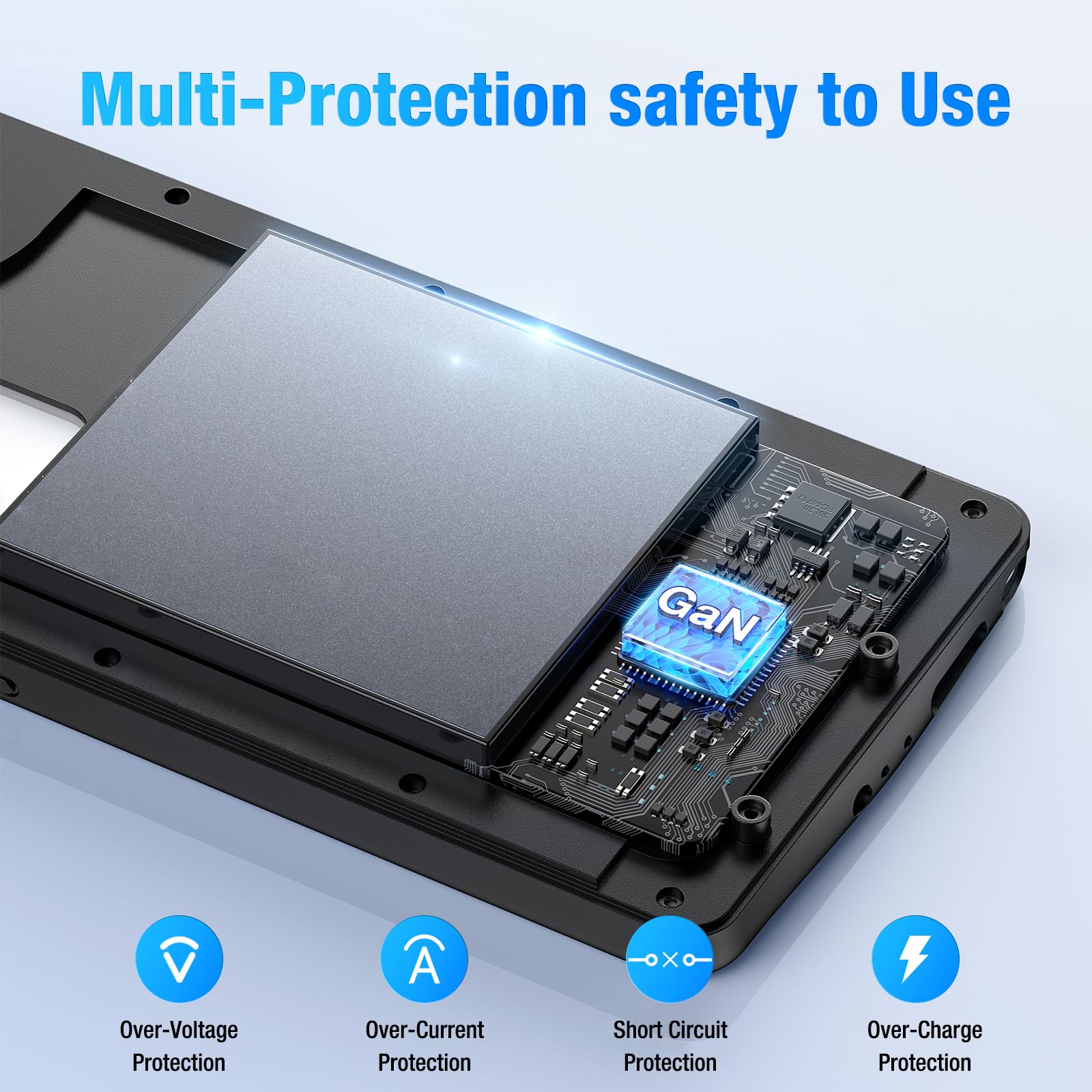 Funda de batería para Samsung Galaxy S22/S23 (15000 mAh), cargador rápido GaN, funda de carga portátil extendida para Galaxy S23, cargador inalámbrico Qi de respaldo con cable USB-C de 20 W