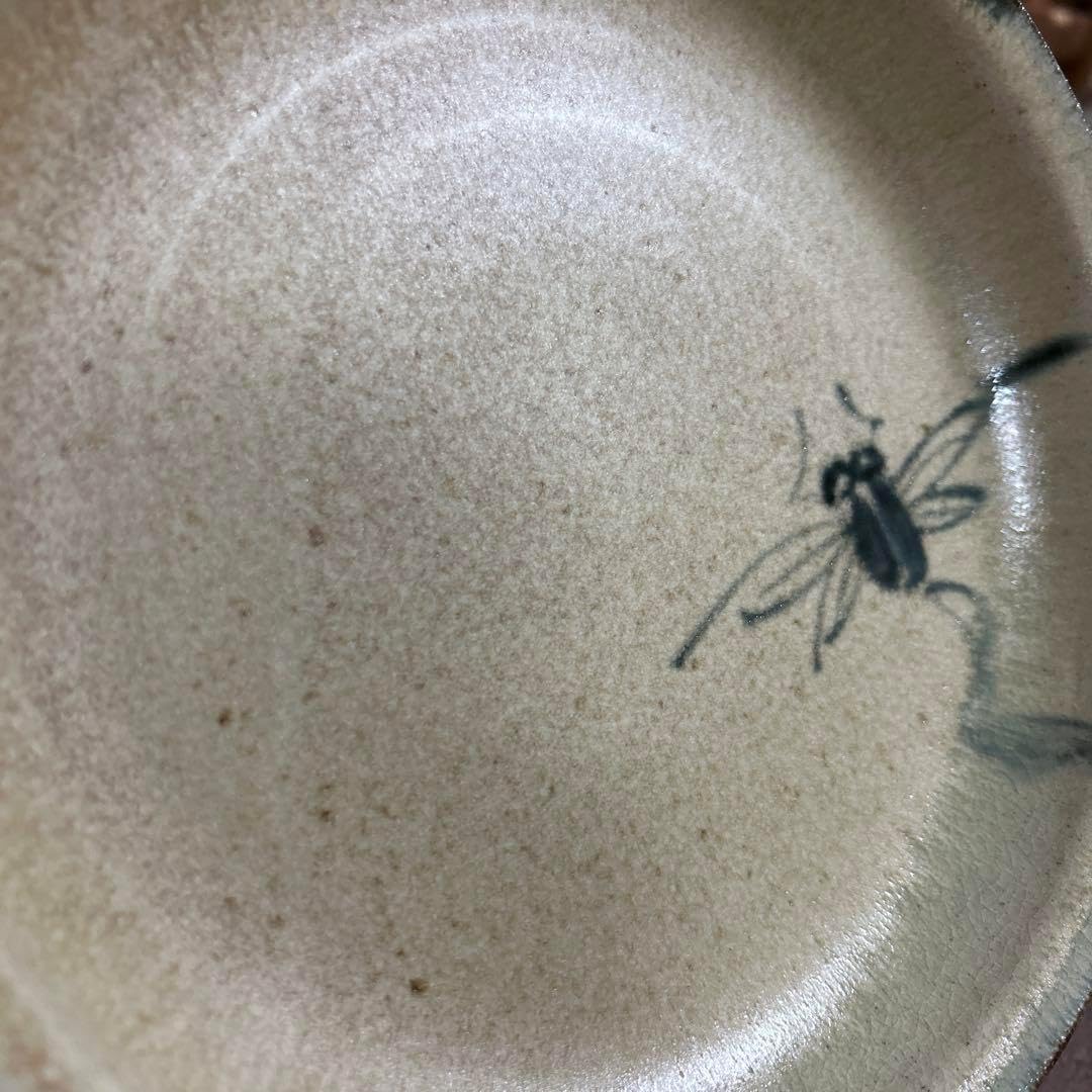 美濃焼 茶道具 幸兵衛窯 人間国宝 加藤卓男 作 蝉図 黄瀬戸 高足菓子鉢