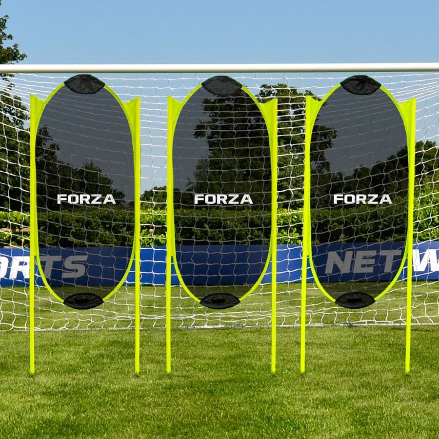 FORZA Pop-Up Free Kick Mannequin | 5ft Spring Back Soccer Training Dummy - Durable Mesh Body Lightweight Design - 3 Pack