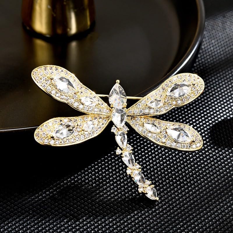 Image of Animal Brooch for Women Girls 18k Gold Plated Animal Brooch Pin Rhinestone Animal Brooch Lapel Pin Jewelry Thanksgiving Day Birthday Wedding Gifts for Mom Wife
