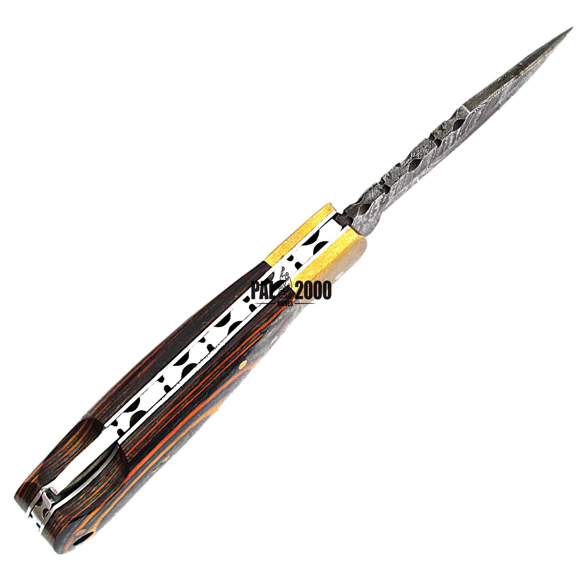 PAL 2000 KNIVES Coltello pieghevole - Coltello tascabile fatto a mano in acciaio di Damasco FOL-4002