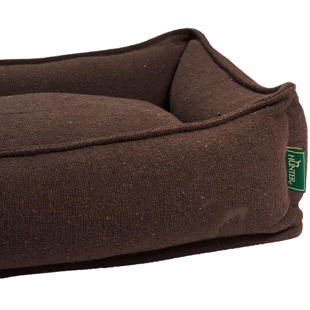HUNTER Hundesofa Belluno, Farbe: Creme, mit robustem Strukturstoff, vorwiegend recycelte Materialien, nachhaltig, rutschhemmend, stilvoll und modern, Größe: M