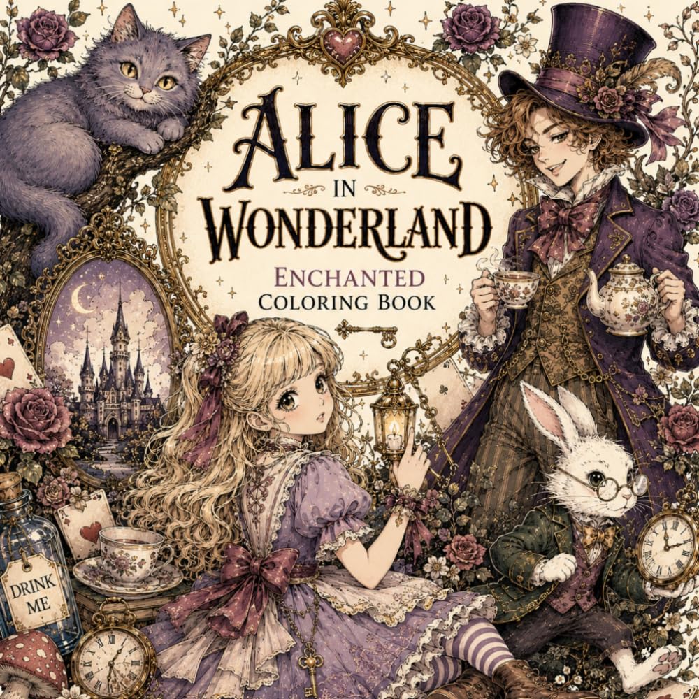 Alice in Wonderland: Enchanted coloring book