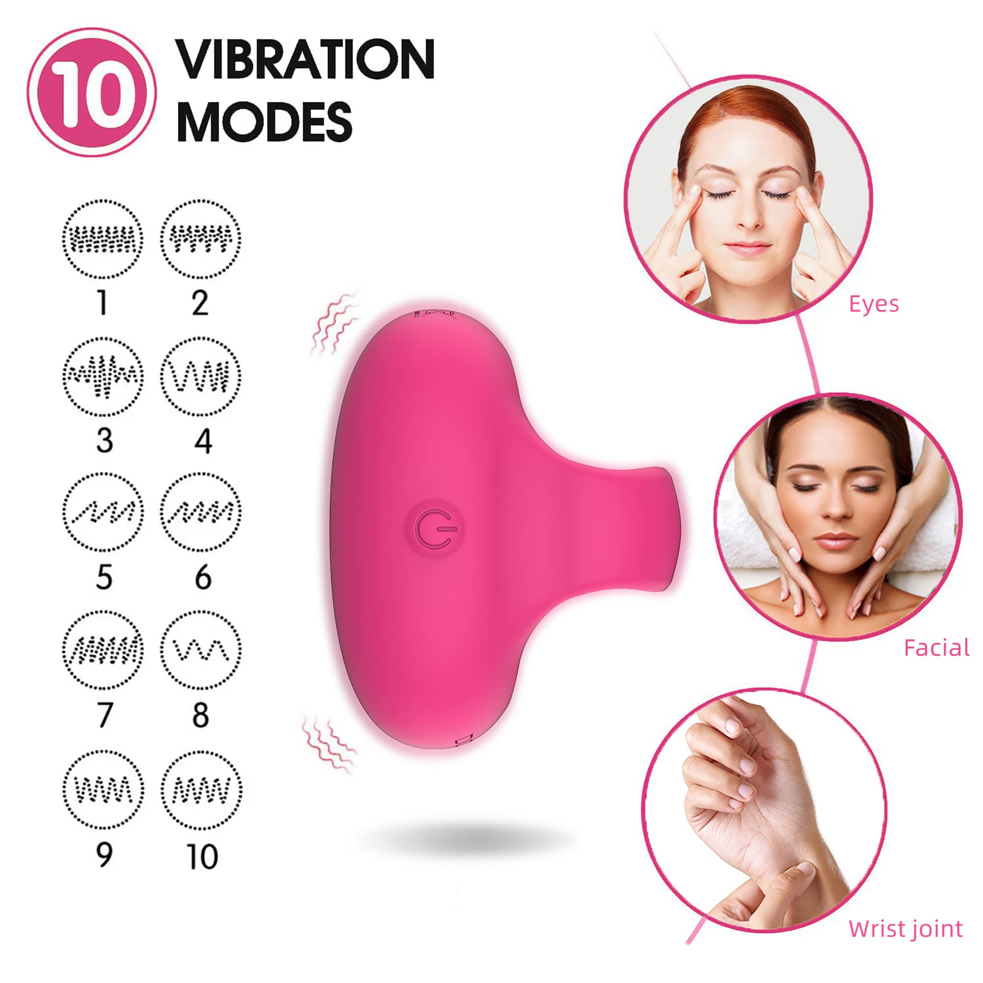 Mini bola de masaje facial y ocular, portátil, bolsillo de viaje, recargable por USB, herramientas de masaje para el cuidado de la piel, alivia las ojeras, la hinchazón, la fatiga, los