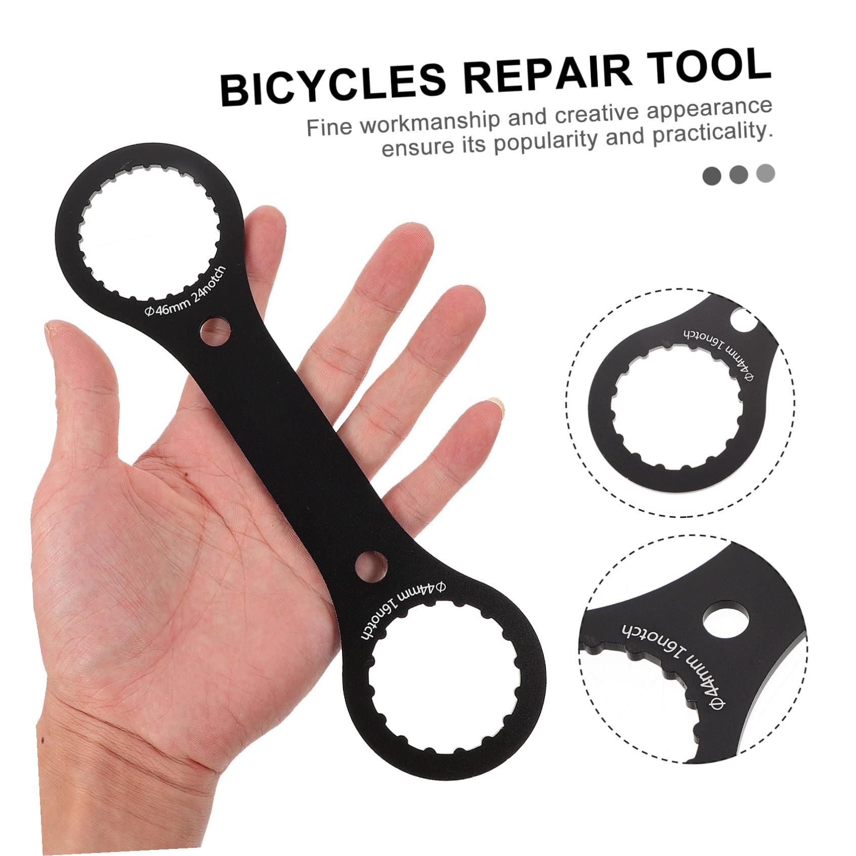 Supvox 5St Fahrradschlüssel reparaturset fahrrad bike tool Blitzrad Fahrrad-Reparatur-Werkzeugsatz Pedale Fahrrad Achsschlüssel Werkzeug Kurbelgarnitur-Entferner Aluminiumlegierung Black