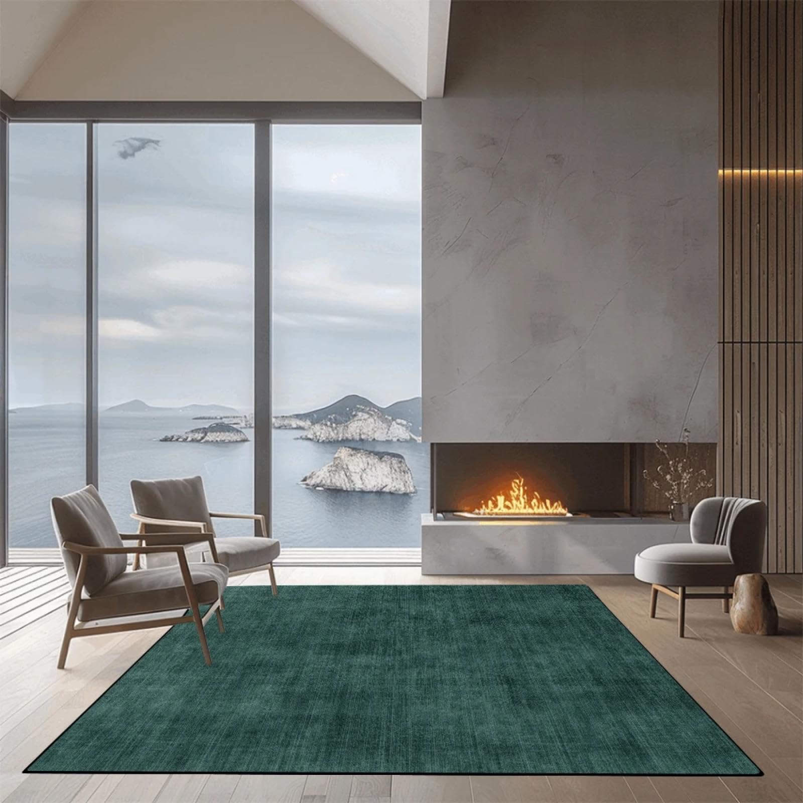 Tapis de salon anti-froid en flanelle abstraite pour rechauffer les sols de chambre