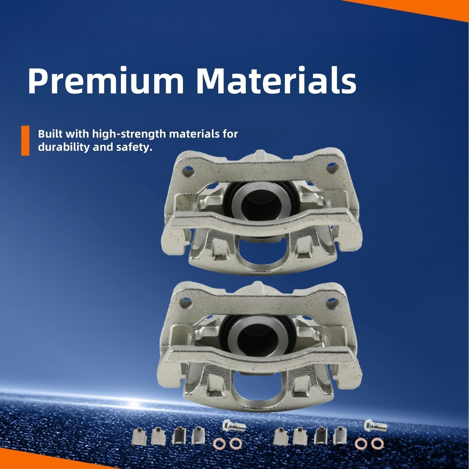 Front Brake Caliper Pair w/Bracket for 2007-2012 Chrysler Town & Country Dodge Grand Caravan Nitro Jeep Liberty Wrangler Ram C/V for VOLKSWAGEN Routan 18-B5044 18-B5045