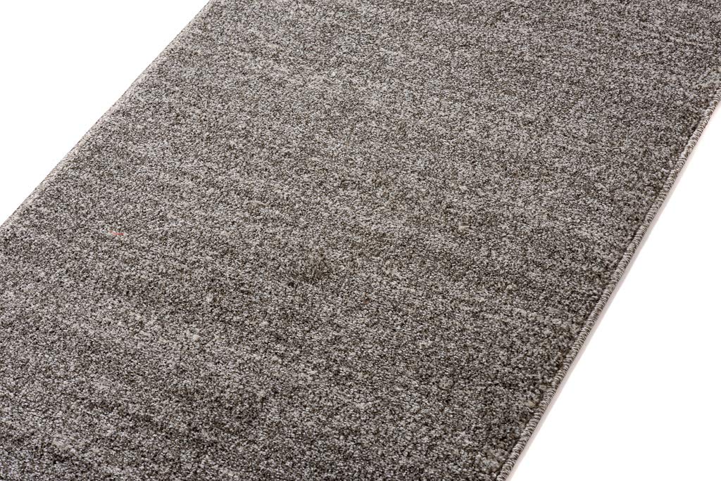 Tapiso Sari dywan na metry, do salonu, sypialni, kuchni, korytarza, mostek na wymiar, szary, ciemnoszary, jednokolorowy, melanż, Ökotex 120 x 170 cm