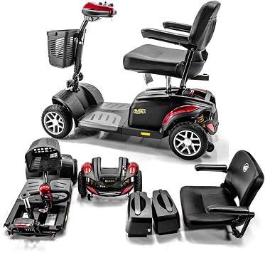 Buzzaround EX Extreme GB148 - 4-Wheel Mobility Scooter Heavy Duty Travel Scooter for Adults & Seniors, Long Range, Disassembles Easily