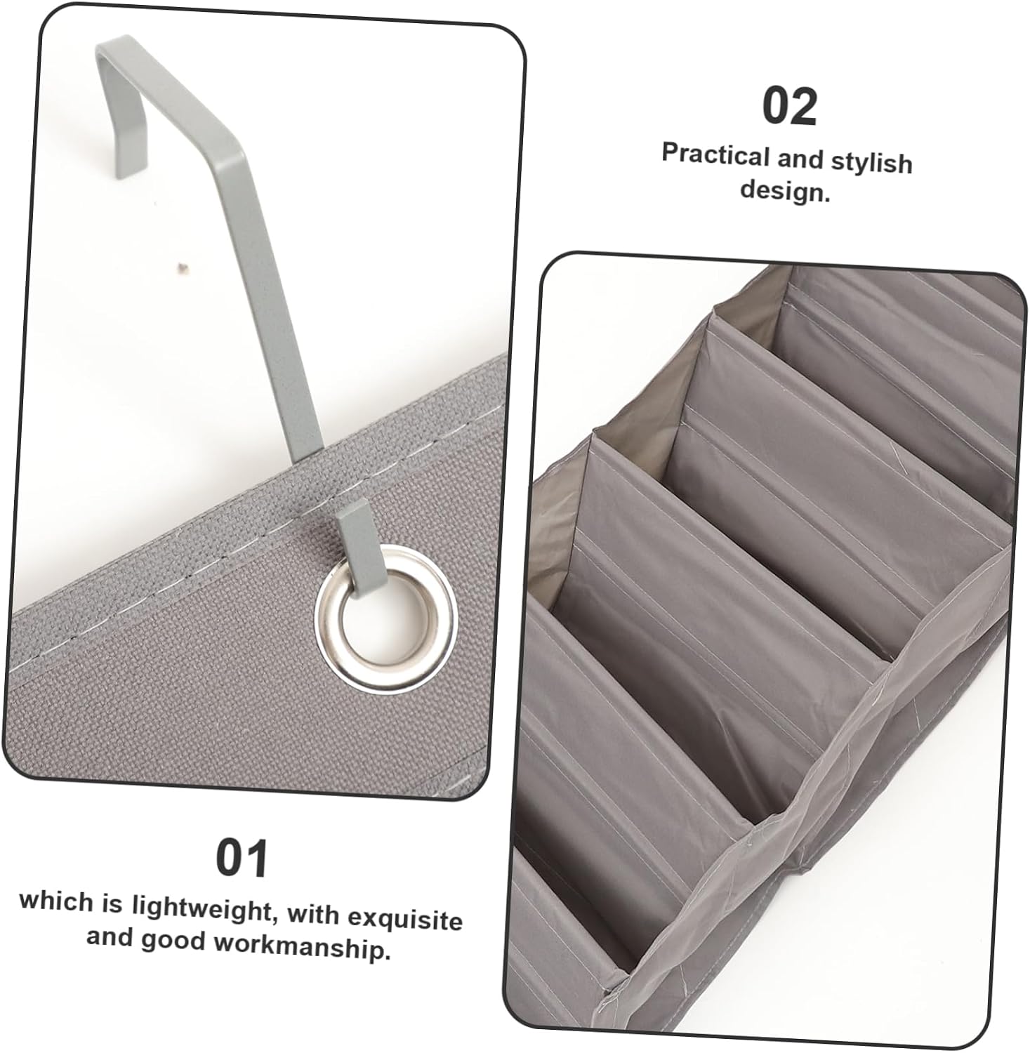 Healifty 8 Layer Hanging Shoe Organizer Storage Bag Oxford Cloth