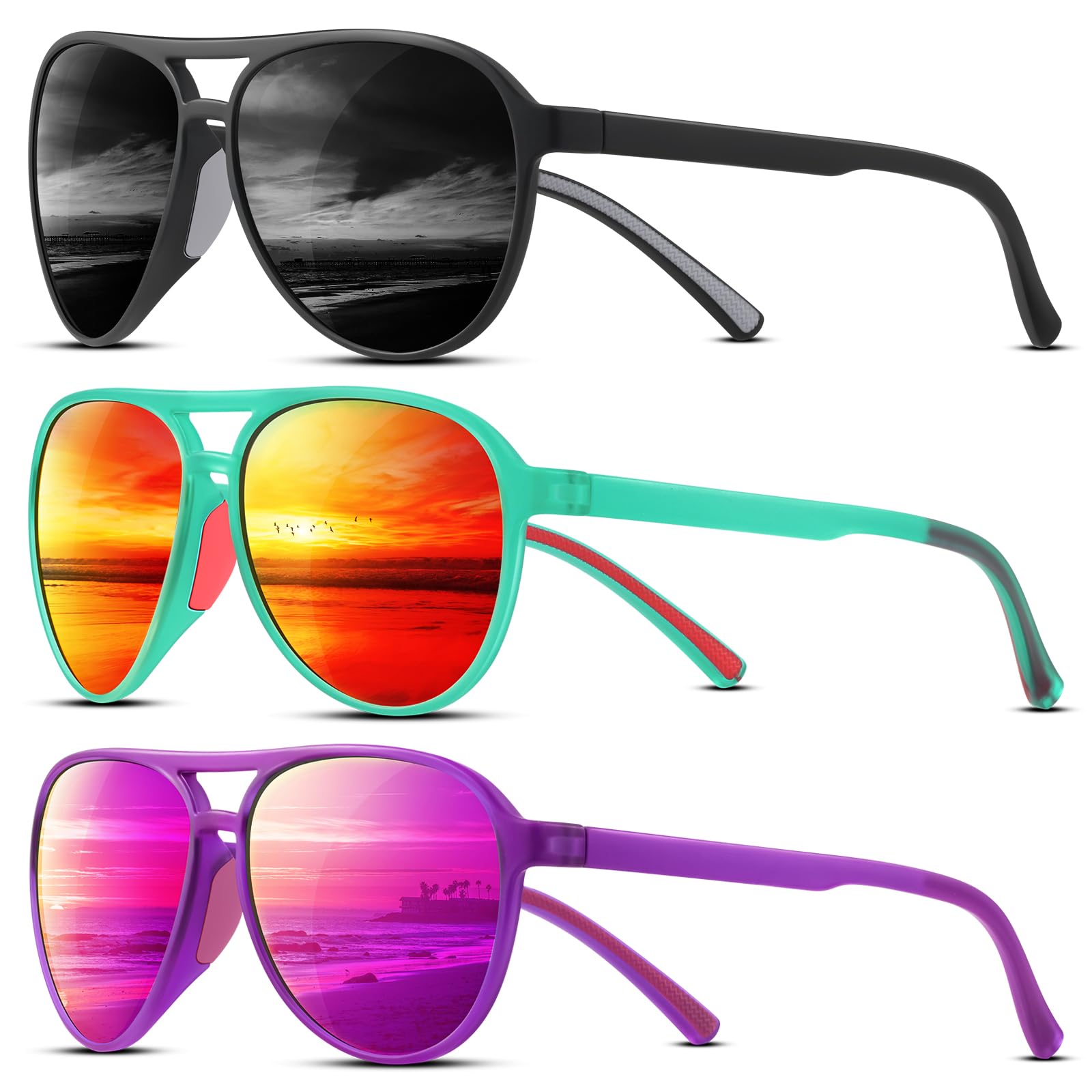 KUGUAOK Polarized Aviator Sunglasses