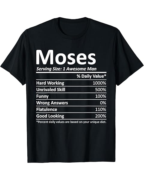 MOSES Nutrition Funny Birthday Personalized Name Gift Idea T-Shirt