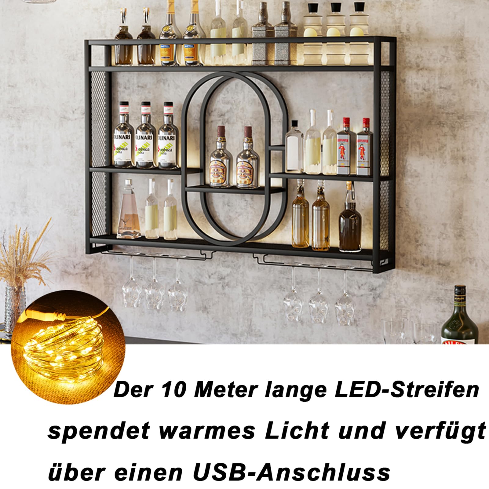Zanefoo Premium Wandweinregal Metall | Modulare Weinflaschenhalterung | Modernes Weinlager Für Homebar, Küche, Gastronomie | Robuste Halterung Einfache Montage (Inkl. Dübel)(Black,1m Zanefoo Premium Wandweinregal Metall | Modulare Weinflaschenhalterung | Modernes Weinlager Für Homebar, Küche, Gastronomie | Robuste Halterung Einfache Montage (Inkl. Dübel)(Black,1m