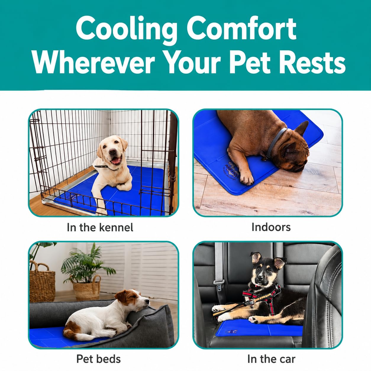 Arf Pets Tapis Auto-rafraîchissant pour niches, Cages et Lits 58,4 x 88,9 cm