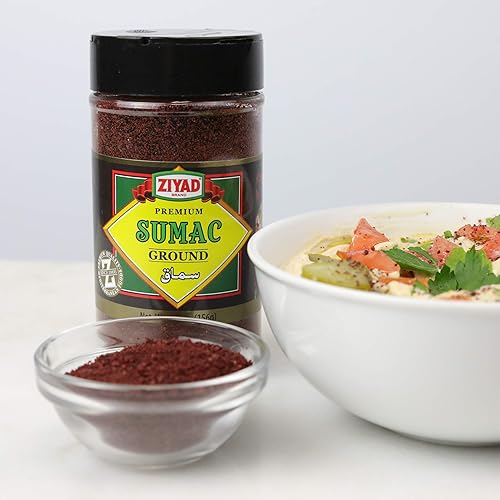Vista 6 de Ziyad Shaker Premium Sumac - Mezcla de especias sabrosas, sin aditivos, sin conservantes, sin sal, sin MSG, 5.5 onzas
