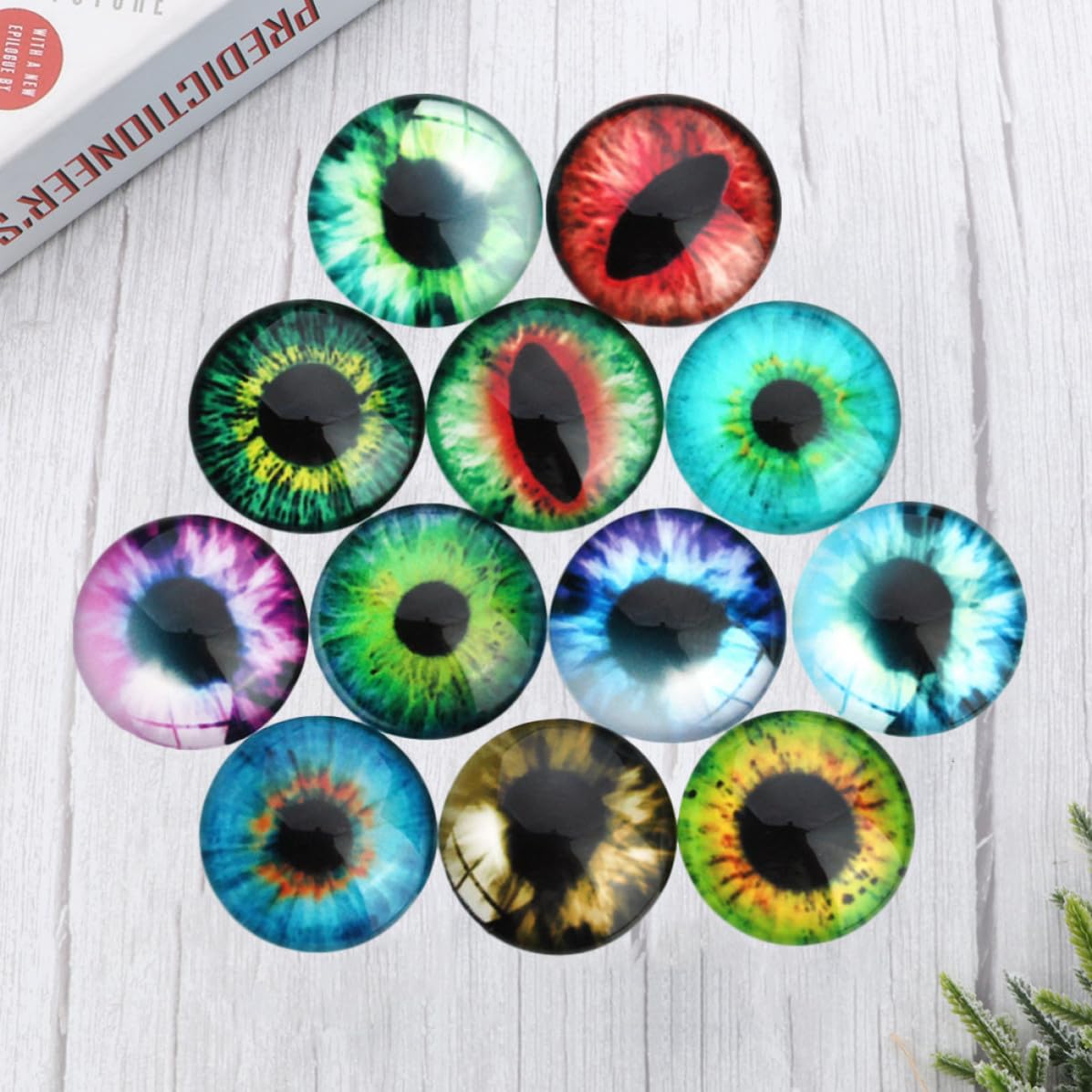SOLUSTRE 300 Piezas Ojos Autoadhesivos de Acrílico para Manualidades DIY Efecto Adhesivo Fuerte, Ojos de Simulación para Decoración en Casa y Proyectos Infantiles