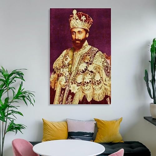 Miniatura 6 de Pósteres al óleo de Haile Selassie Retratos Vintage Art Deco Pósteres de lienzo utilizados para la estética de la habitación, pósteres e impresiones