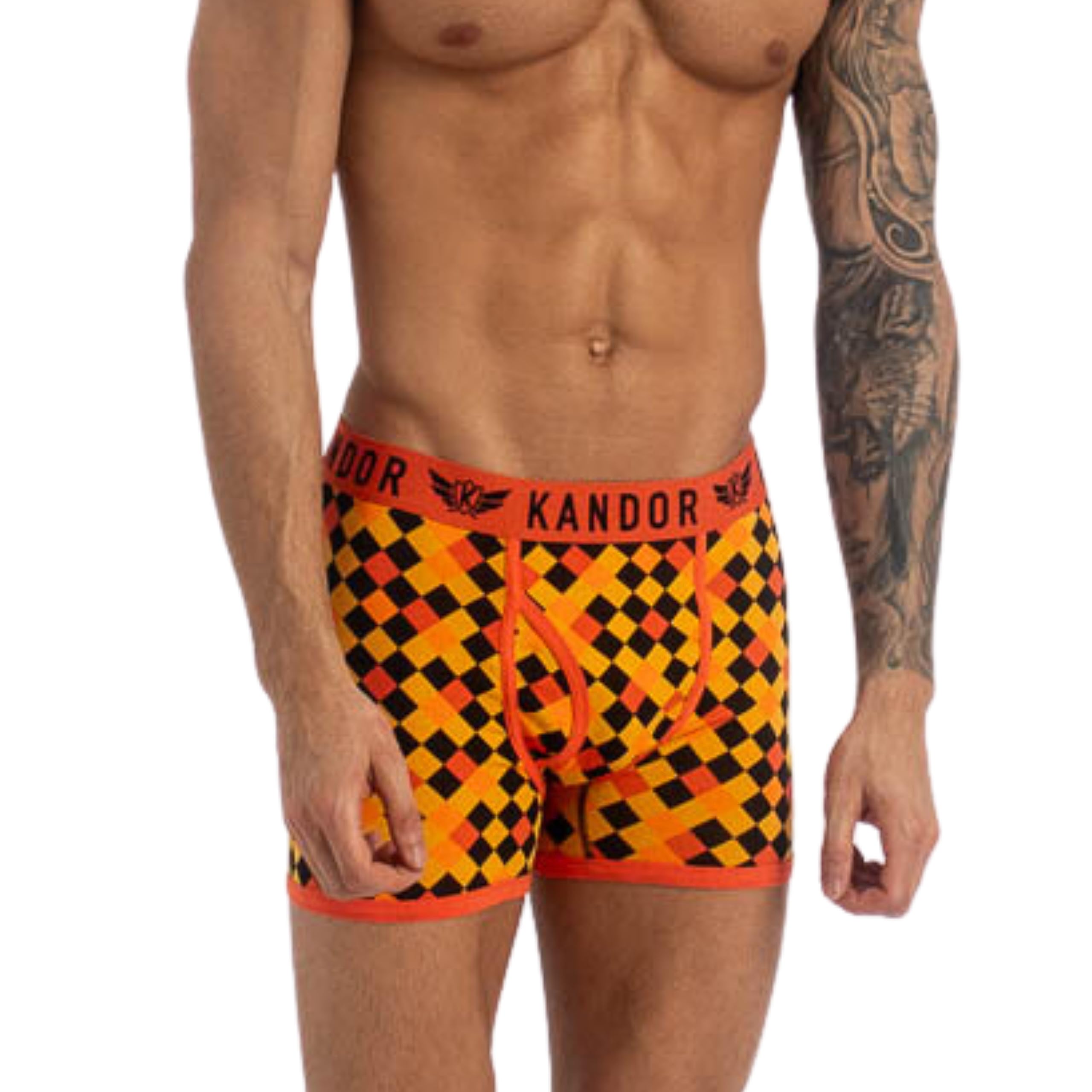 Kandor Baumwoll Boxershorts Herren – 7er Pack, Bunte, Schwarze & Farbige Unterhosen für Männer Set, Dehnbare Herren-Unterwäsche aus weiche Baumwolle, Slipboxer mit Gummibund (M,JECKERS Pack B)