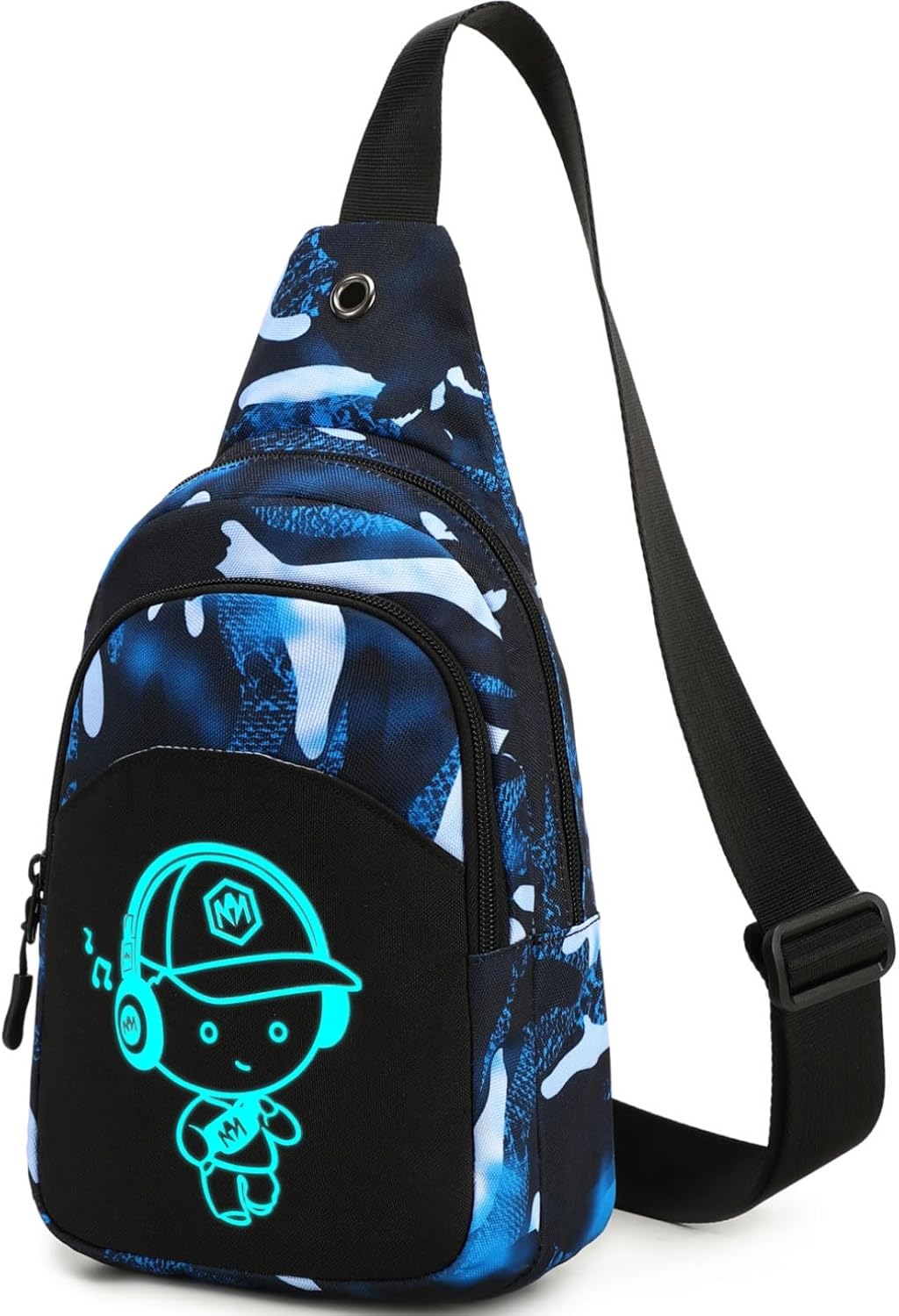 BLUBOON Small Sling Bag Crossbody Bags Camouflage Fanny Packs Chest Bag Travel Chest Gifts for Boys