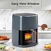Freidora de Aire, 6QT Cuadrada con Ventana Visual, Calentamiento Rápido a 400°F, Horno con Temporizador, Apagado Automático, No Tóxico y Antiadherente, 12 Modos para Asar, Hornear, Deshidratar, Freír, Recalentar 5