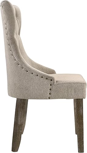 Miniatura 8 de Dining Chairs for Room, Table & Seating Chair Sets Kitchen - Set of 2 Upholstered Side Chairs with Sturdy Oak Finish for Dining Room, Living Room,