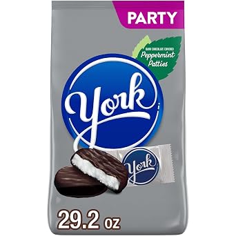 YORK Dark Chocolate Peppermint Patties, Candy Bulk Party Pack, 29.2 oz
