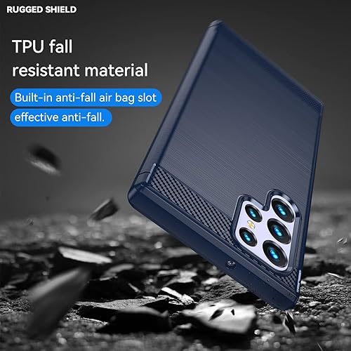 Miniatura 3 de Asuwish Funda compatible con Samsung Galaxy S22 Ultra 5G y protector de pantalla de vidrio templado, accesorios de celda, fundas protectoras para