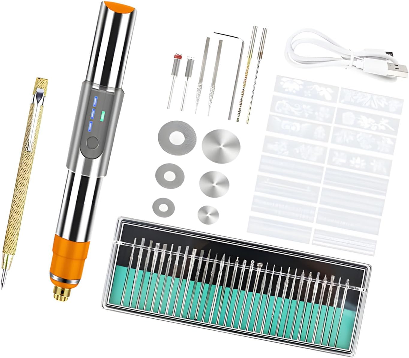 56 in 1 Handheld Engraving Pen All in Single Tool for Artistic Expression on Crystal Preciousstone Ceramic Enhances Productivity Permanent Build Accuracy Engraver