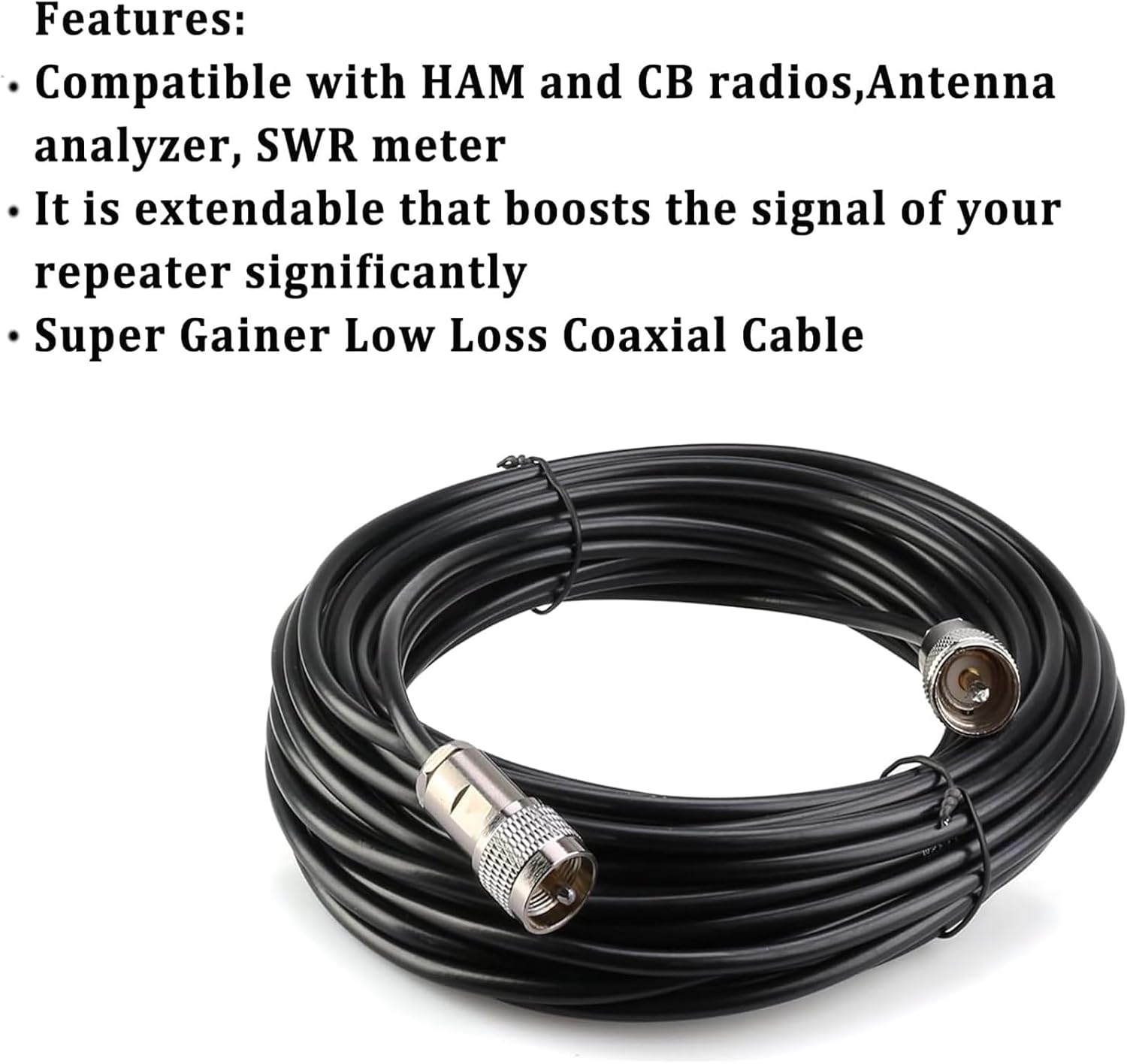 Retevis AM/FM CB Radio Kit, Includes MB1 Noise Reduction CB Base Station, 45 Inch Magnetic Antenna, 15m CB Coax Cable, Cigarette Lighter, Long Range Mobile Radio for Truckers, Offroad, Home
