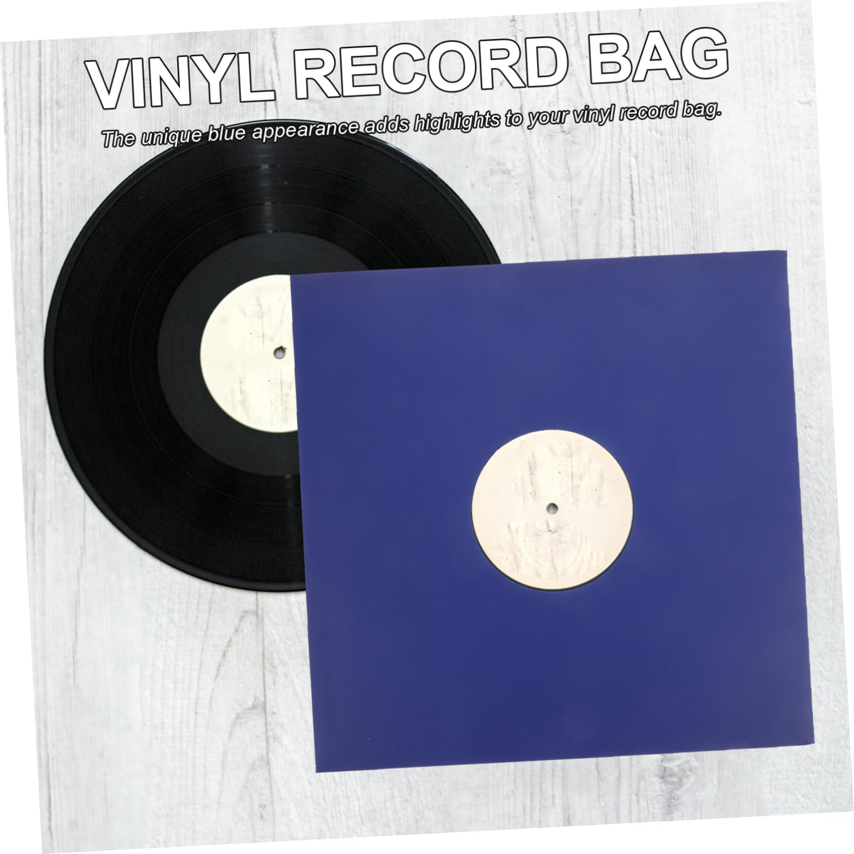 Alasum Busta Protettiva per Dischi in Vinile 12 Pollici in Carta Kraft Blu | Confezione da 10 Pezzi, Copertina Esterna per Dischi, Formato Sostitutivo, Protezione Antipolvere per Album