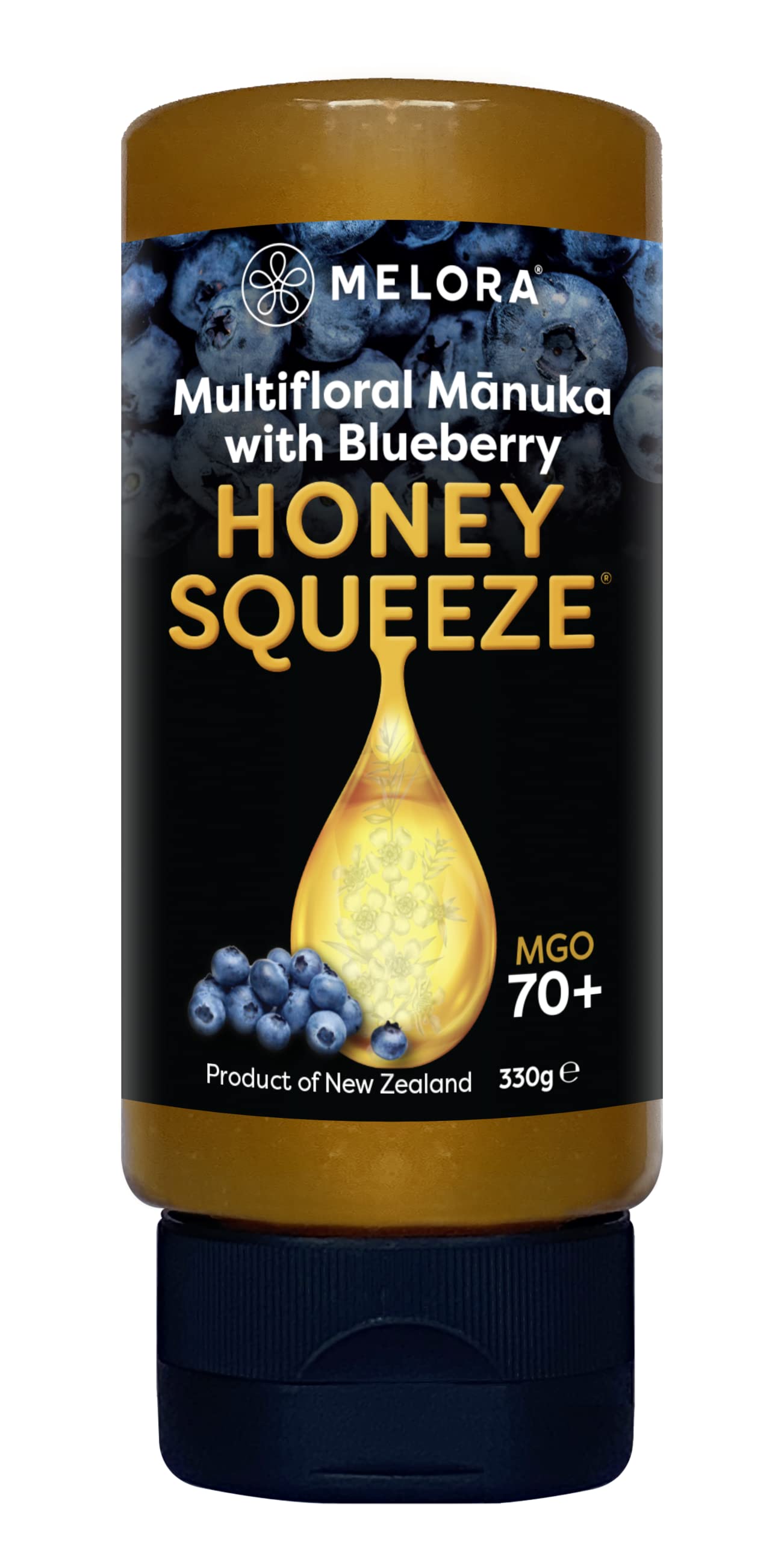 Melora Multifloral Manuka Honey 70+ Mgo Blueberry Squeeze 330G