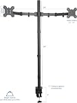 VIVO Dual Monitor Stand Up Desk Mount Extra Tall 99cm Pole, Fully Adjustable Stand for up to 27 inch Screens, STAND-V012
