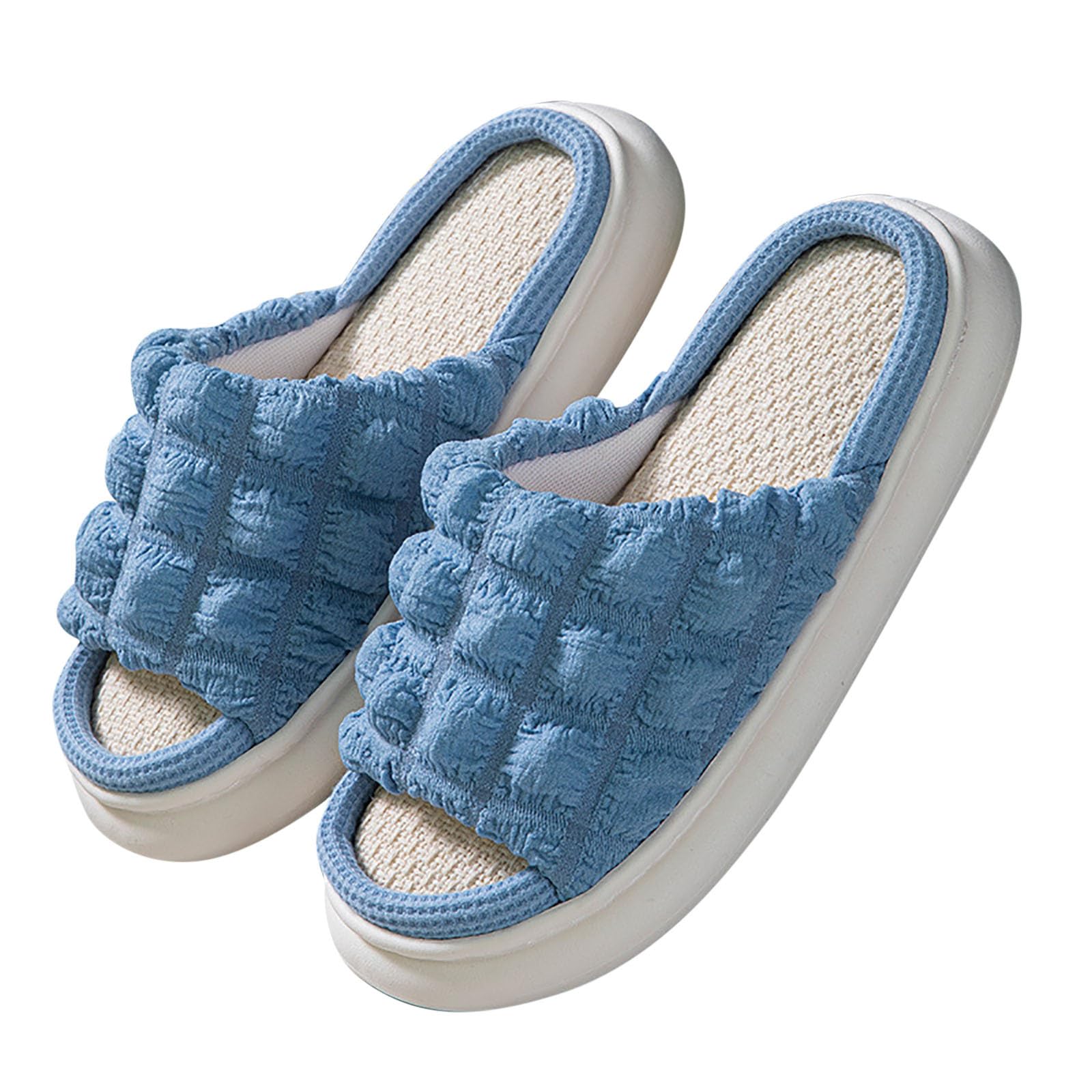 Bedroom Slippers Women Casual Summer House Slipper Indoor and Outdoor Slip-on Home Shoes Beach Vacation Footwear