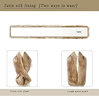 Vista 70 de Dikoaina Bufanda de piel sintética de invierno para mujer Blanco