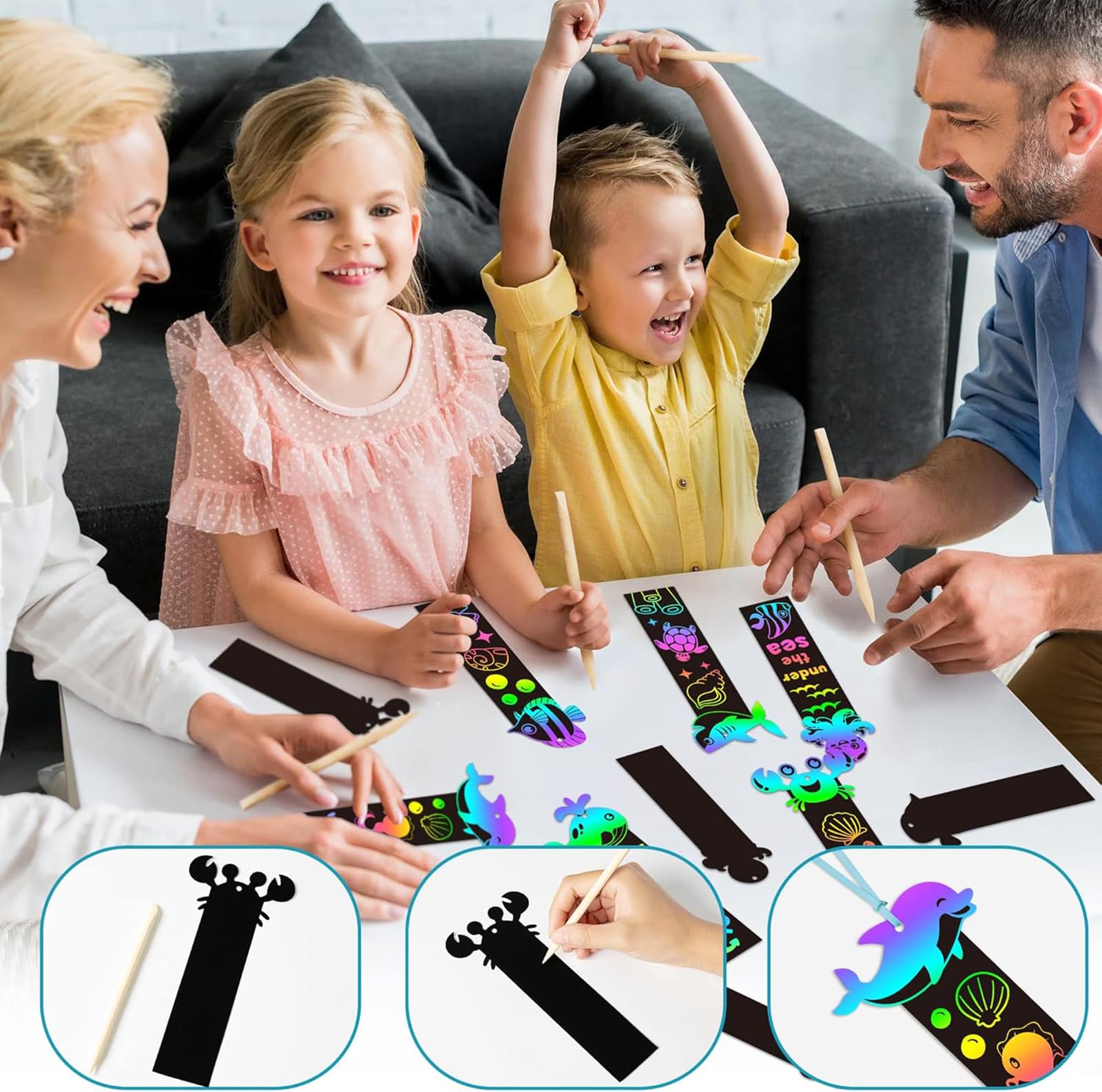 86-teiliges Meerestiere Party Set – Mit Armbändern, Tütchen, Schlüsselanhängern & Aufklebern Für Kindergeburtstag