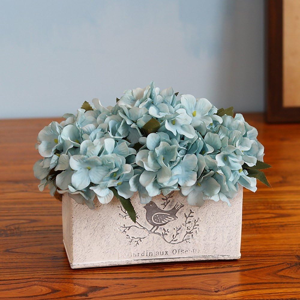 Jnseaol Artificial Flowers Artificial Flowers Fake Flowers Wok Diy Wall Living Room Bedroom Windowsill Party Kitchen Home Holiday Gifts Potted Plants Blue-05