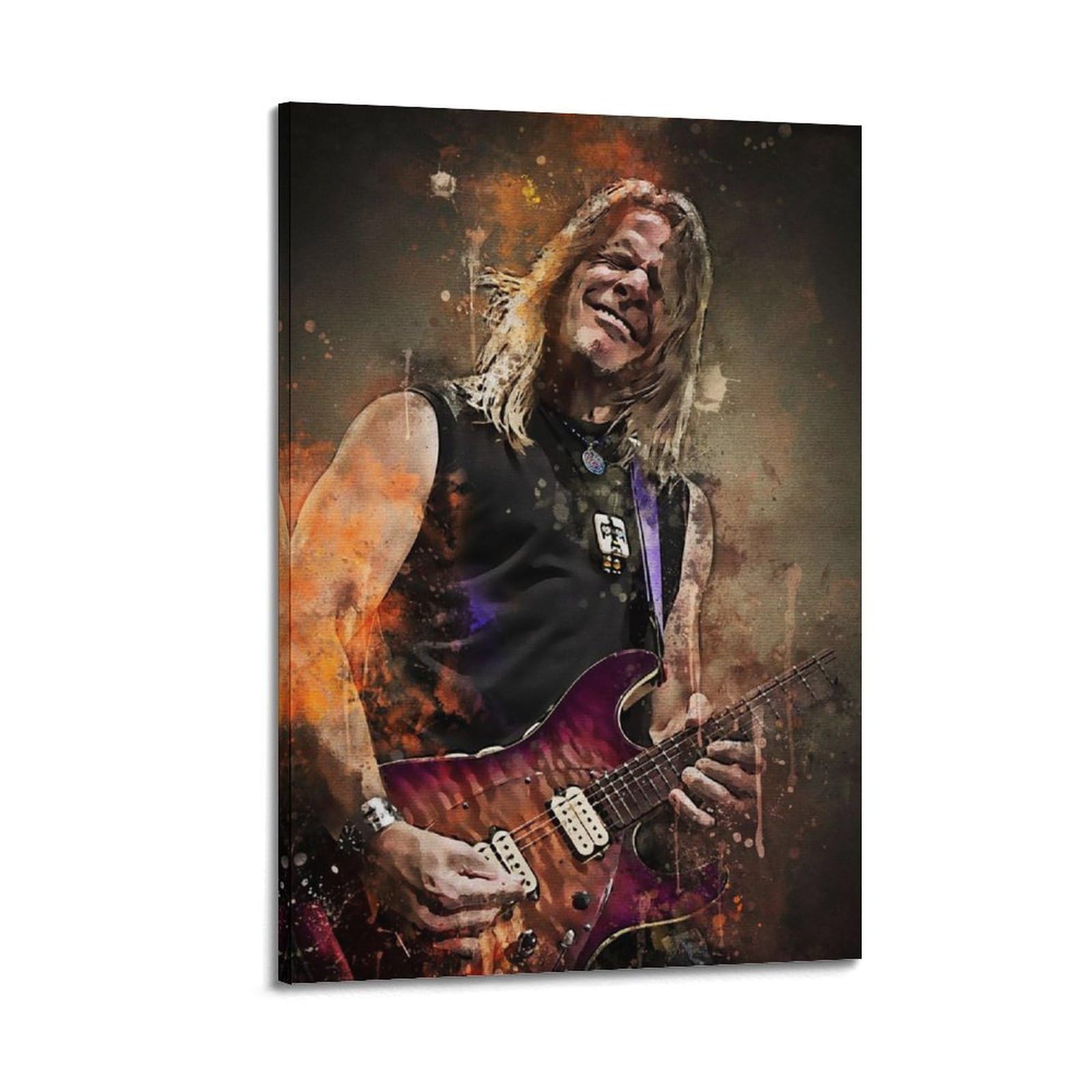 Tesuxyehh Frame-Style Guitarist Steve Morse Poster Poster Decorative Painting Canvas Wall Posters And Art Picture Print Modern Family Bedroom Decor Posters 20X30inch(50X75cm)