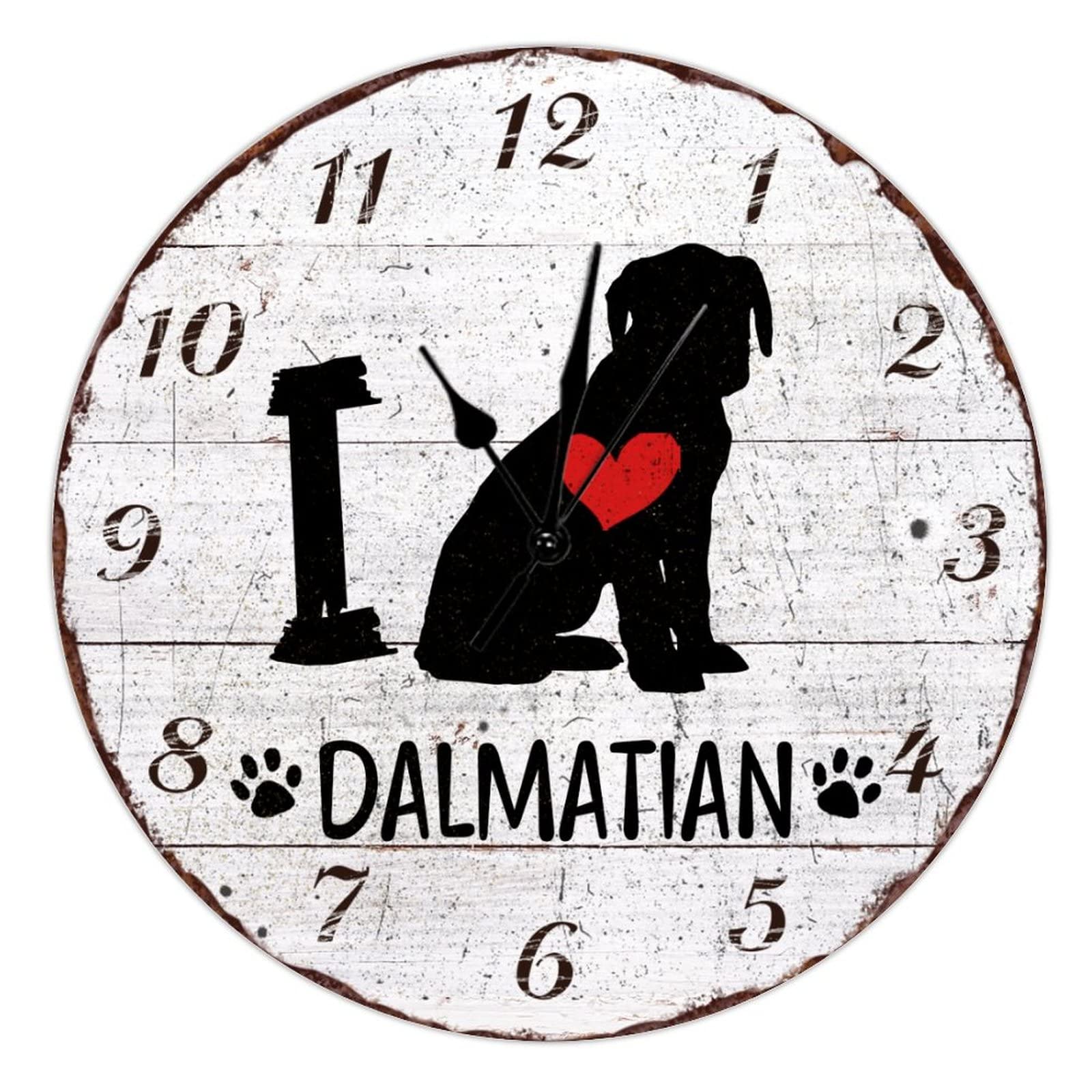 Cadeau pour amoureux des chiens horloge murale bois 38cm