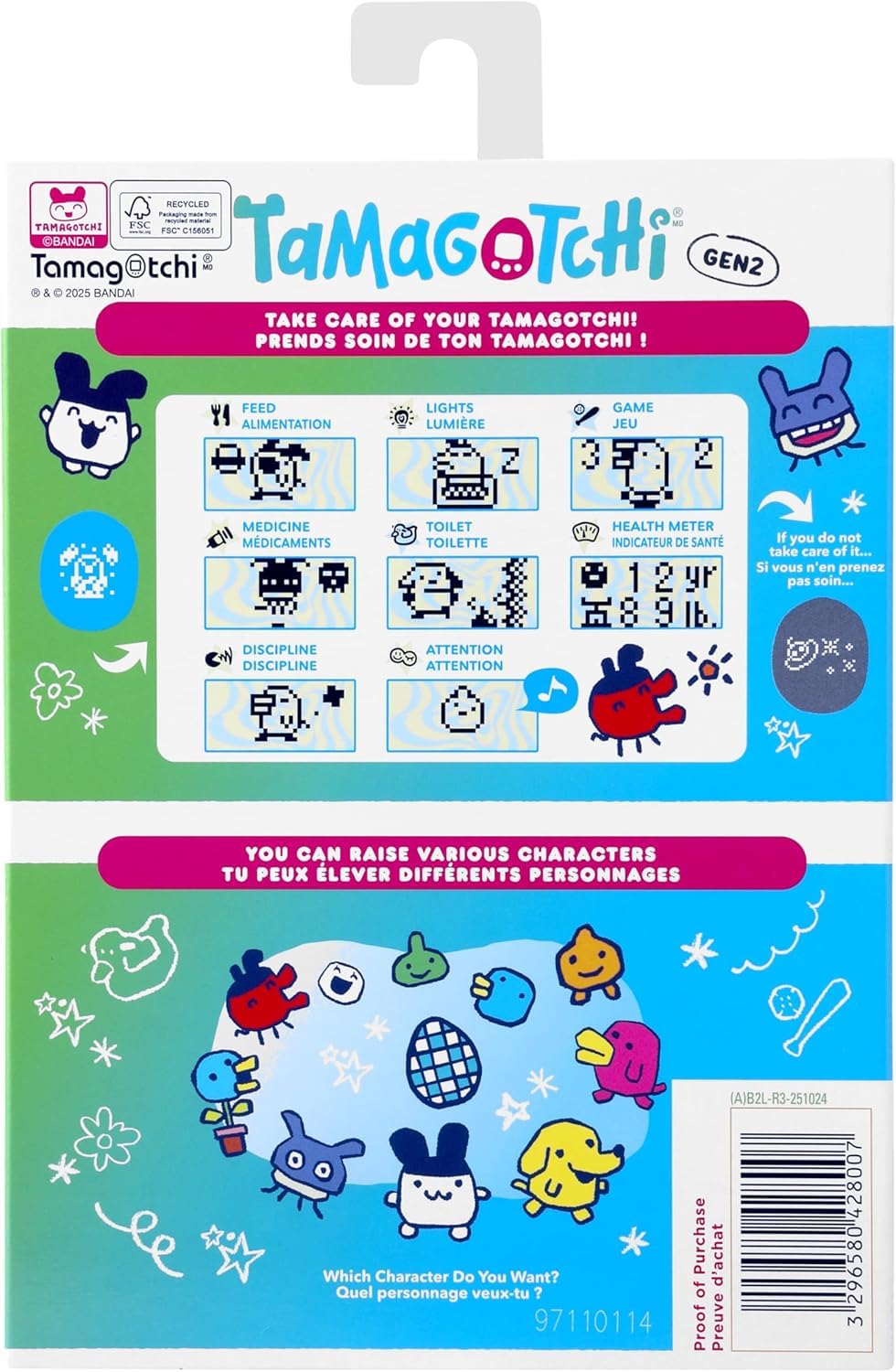 Bandai, Tamagotchi Wirtualne zwierzę domowe różowy skarb Jewel, wielokolorowy 42992, elektroniczna zabawka dla osób powyżej 8 lat