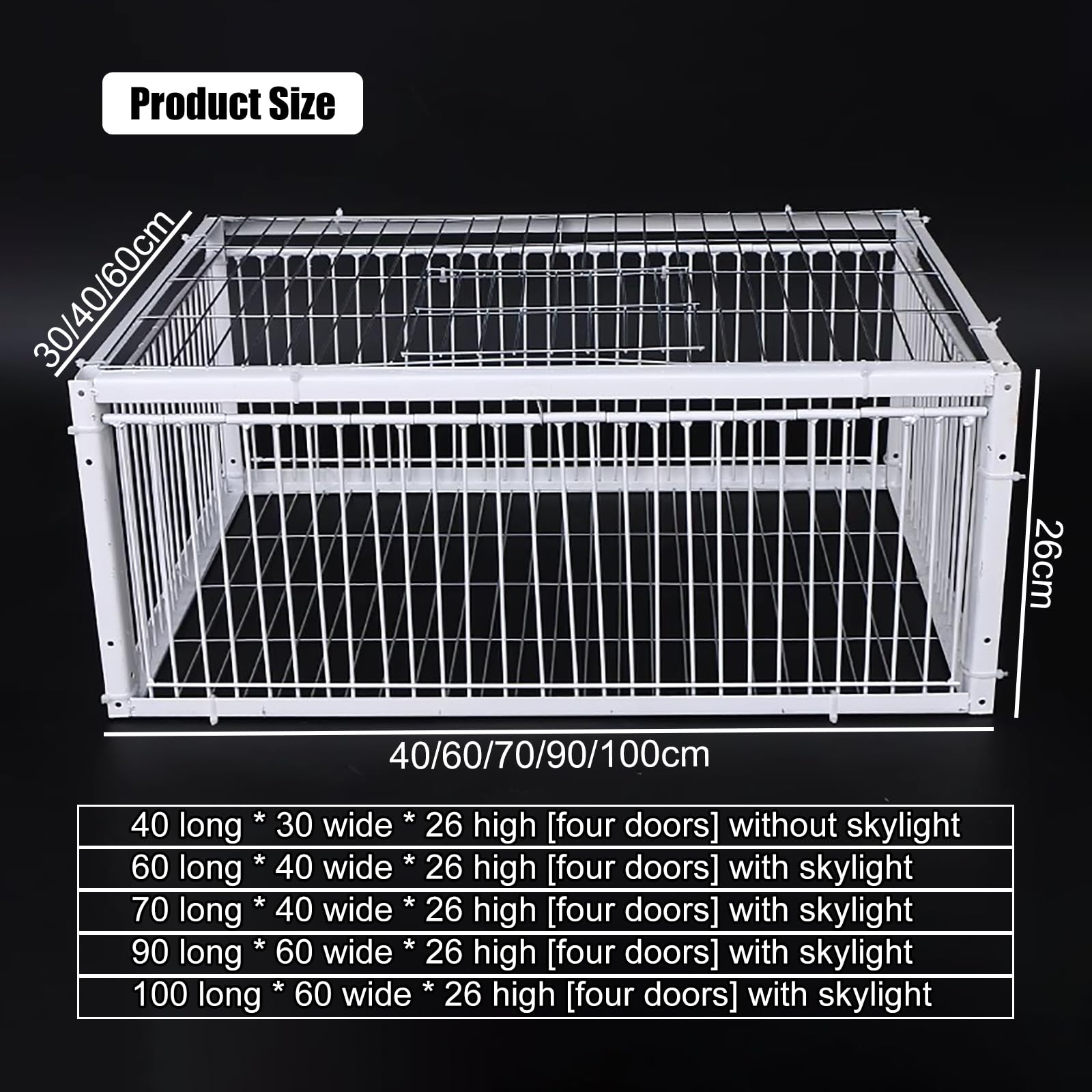 Jaula para pájaros, Trampa para Palomas, Jaula para gallinas y pájaros con diseño a Prueba de Fugas, gallinero portátil para Palomas con Entrada unidireccional, Jaula para Palomas de Cuatro