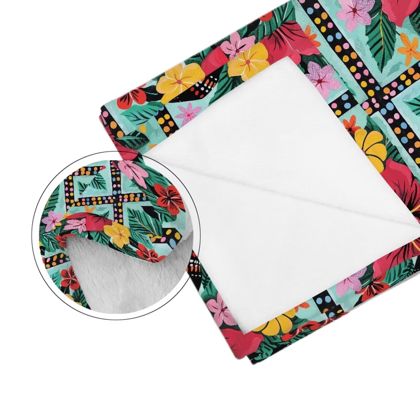Coperta vintage con ibisco tropicale per divano, sedia, inverno, autunno, divano, copriletto, soggiorno, camera da letto, rettangolare, leggera, morbida, pelosa, per letto matrimoniale, verde
