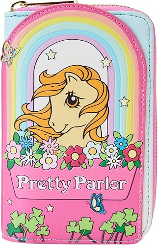 Loungefly Hasbro My Little Pony - Cartera con cremallera para el 40 aniversario, Multicolor -, Retro Floral